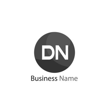 İlk harf Dn Logo tasarım şablonu