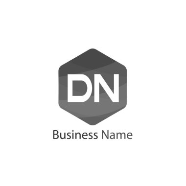 İlk harf Dn Logo tasarım şablonu