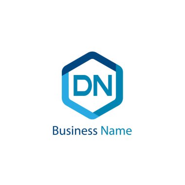 İlk harf Dn Logo tasarım şablonu