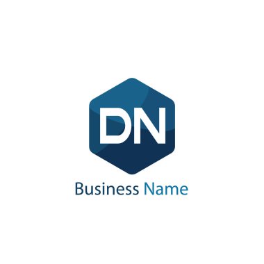 İlk harf Dn Logo tasarım şablonu