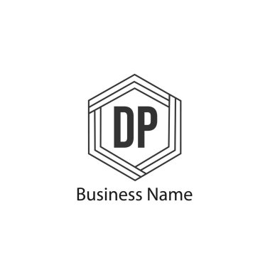Başlangıç Harfi DP Logo Şablonu Tasarımı