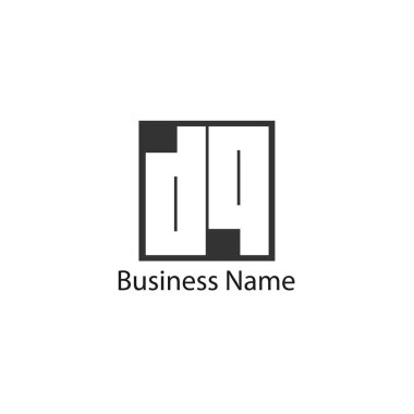 İlk harf Dq Logo tasarım şablonu