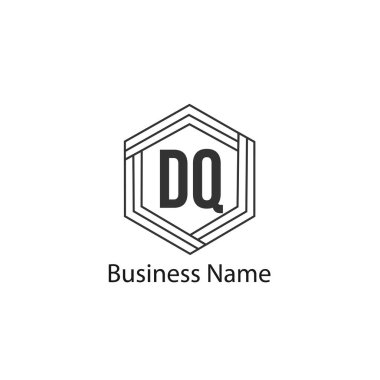 İlk harf Dq Logo tasarım şablonu