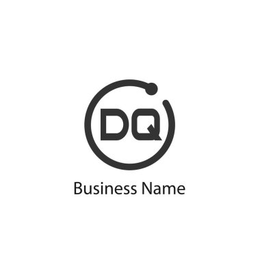 İlk harf Dq Logo tasarım şablonu