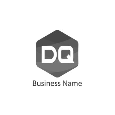 İlk harf Dq Logo tasarım şablonu