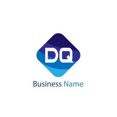 İlk harf Dq Logo tasarım şablonu