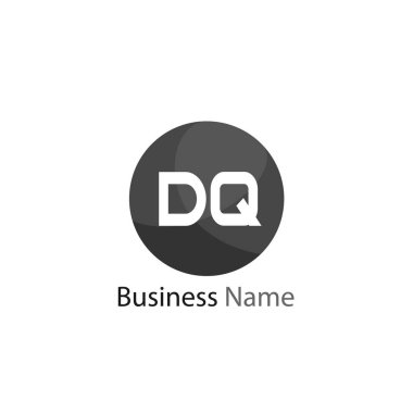İlk harf Dq Logo tasarım şablonu