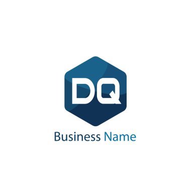 İlk harf Dq Logo tasarım şablonu