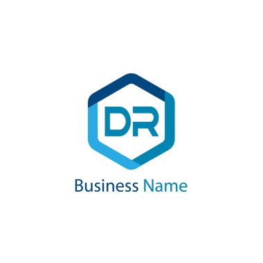 İlk mektup Dr Logo şablonu tasarım