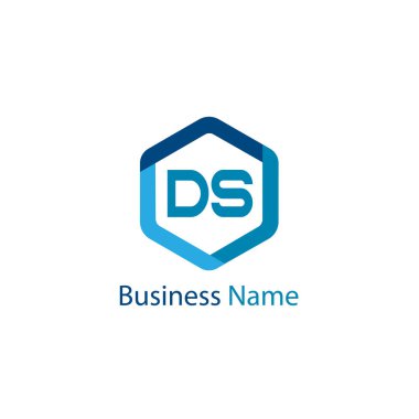 İlk harf Ds Logo tasarım şablonu