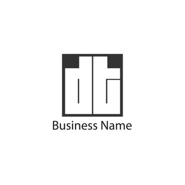 İlk harf Dt Logo tasarım şablonu