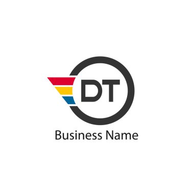 İlk harf Dt Logo tasarım şablonu