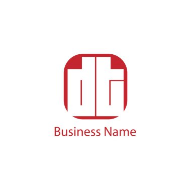 İlk harf Dt Logo tasarım şablonu