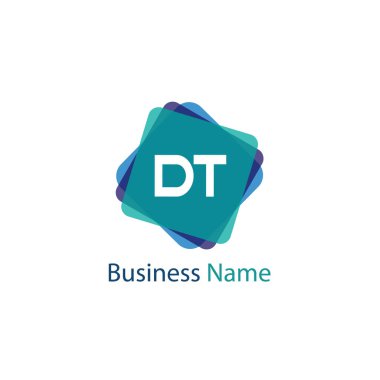 İlk harf Dt Logo tasarım şablonu