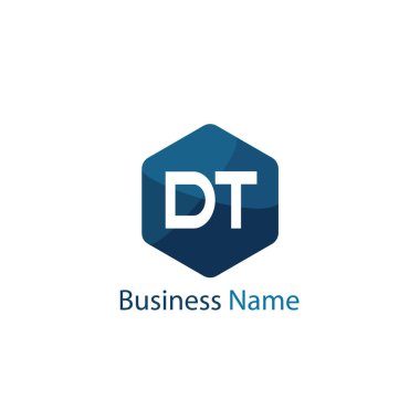 İlk harf Dt Logo tasarım şablonu