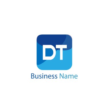 İlk harf Dt Logo tasarım şablonu
