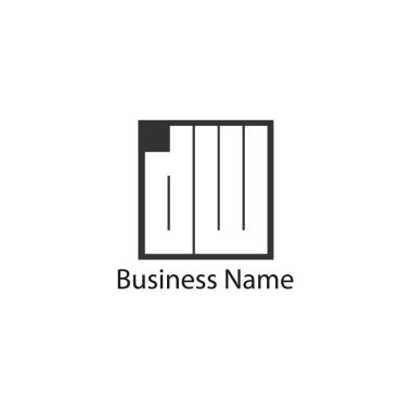 İlk harf Dw Logo tasarım şablonu