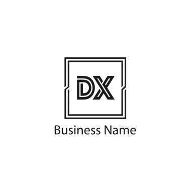 İlk harf Dx Logo tasarım şablonu