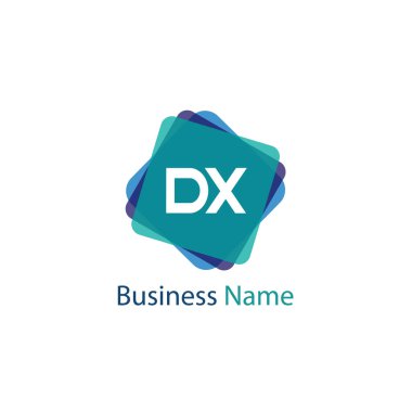 İlk harf Dx Logo tasarım şablonu