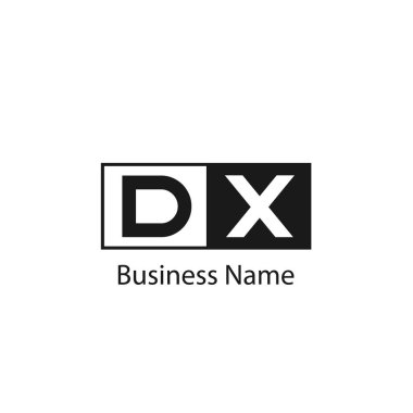 İlk harf Dx Logo tasarım şablonu