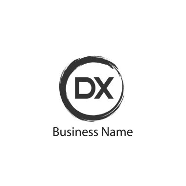 İlk harf Dx Logo tasarım şablonu