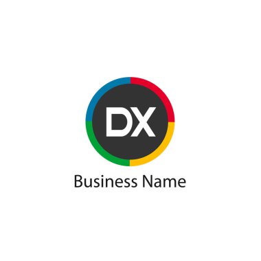 İlk harf Dx Logo tasarım şablonu
