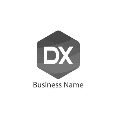 İlk harf Dx Logo tasarım şablonu