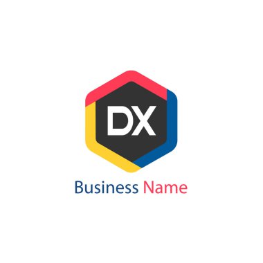 İlk harf Dx Logo tasarım şablonu
