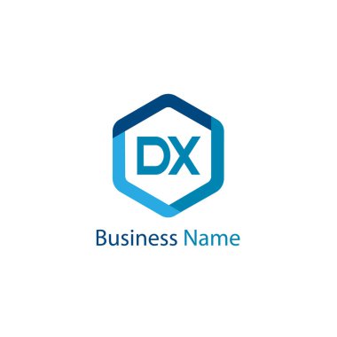 İlk harf Dx Logo tasarım şablonu