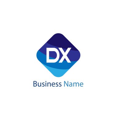 İlk harf Dx Logo tasarım şablonu