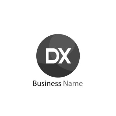İlk harf Dx Logo tasarım şablonu