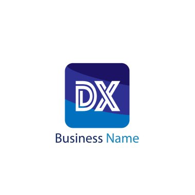 İlk harf Dx Logo tasarım şablonu