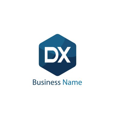 İlk harf Dx Logo tasarım şablonu