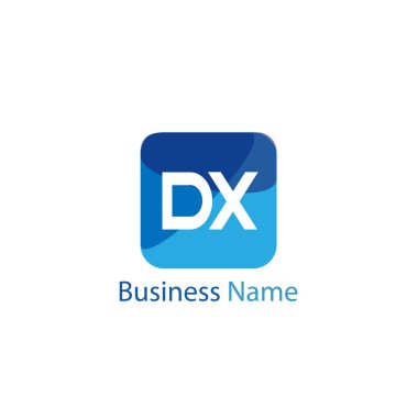 İlk harf Dx Logo tasarım şablonu