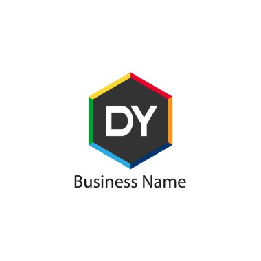İlk harf Dy Logo tasarım şablonu