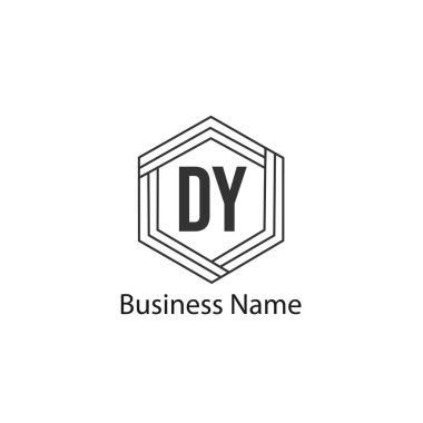 İlk harf Dy Logo tasarım şablonu