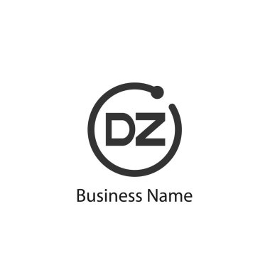 İlk harf Dz Logo tasarım şablonu