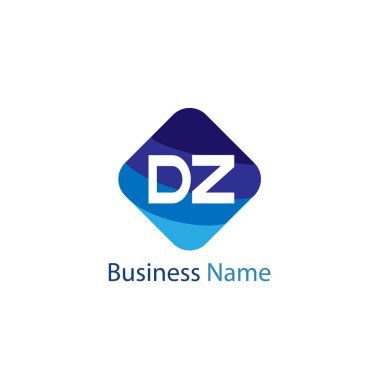 İlk harf Dz Logo tasarım şablonu