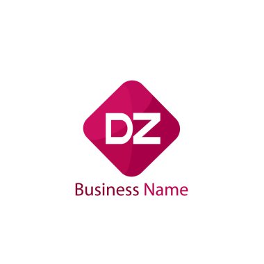 İlk harf Dz Logo tasarım şablonu