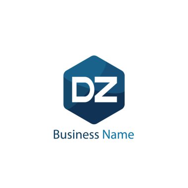 İlk harf Dz Logo tasarım şablonu