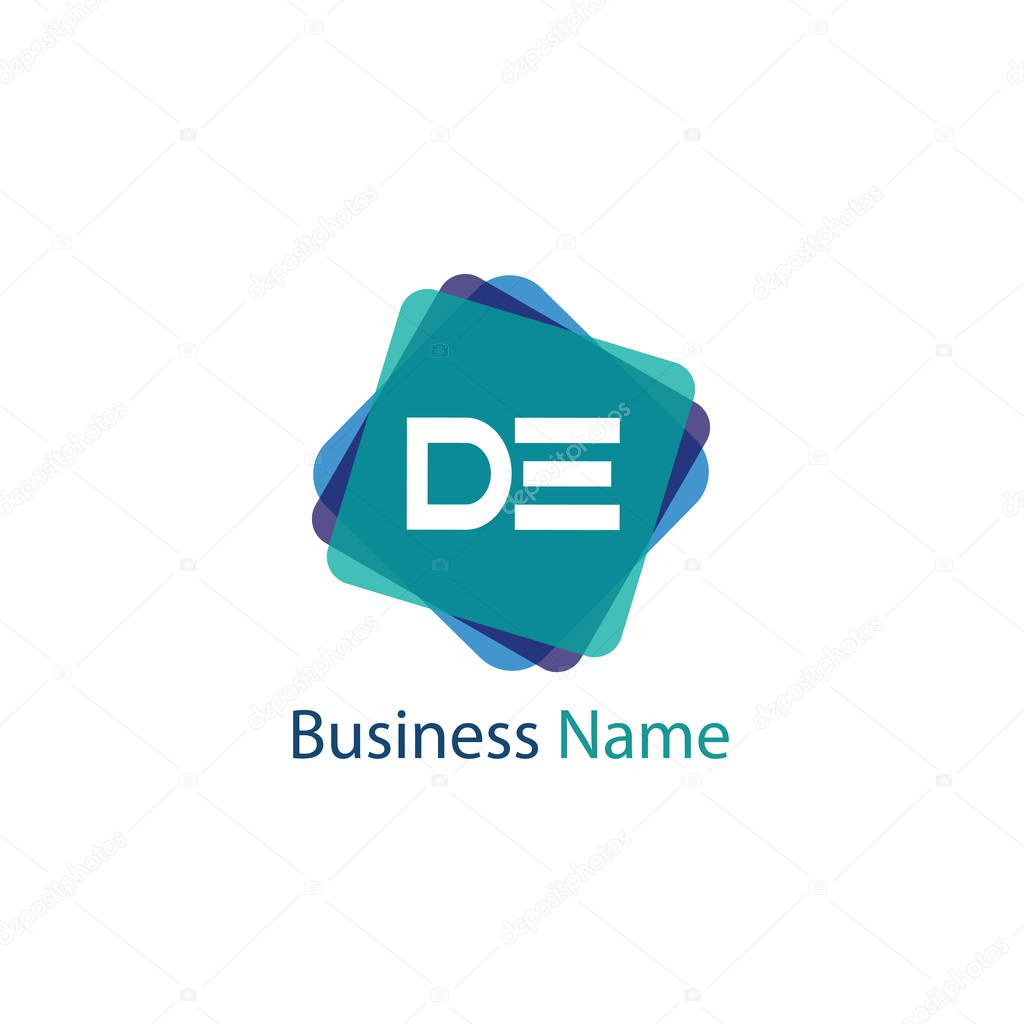 Initial Letter DE Logo Template Design