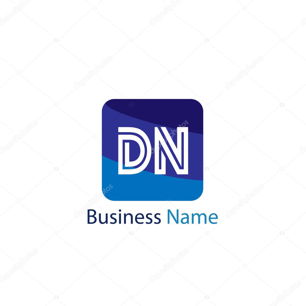 Initial Letter DN Logo Template Design