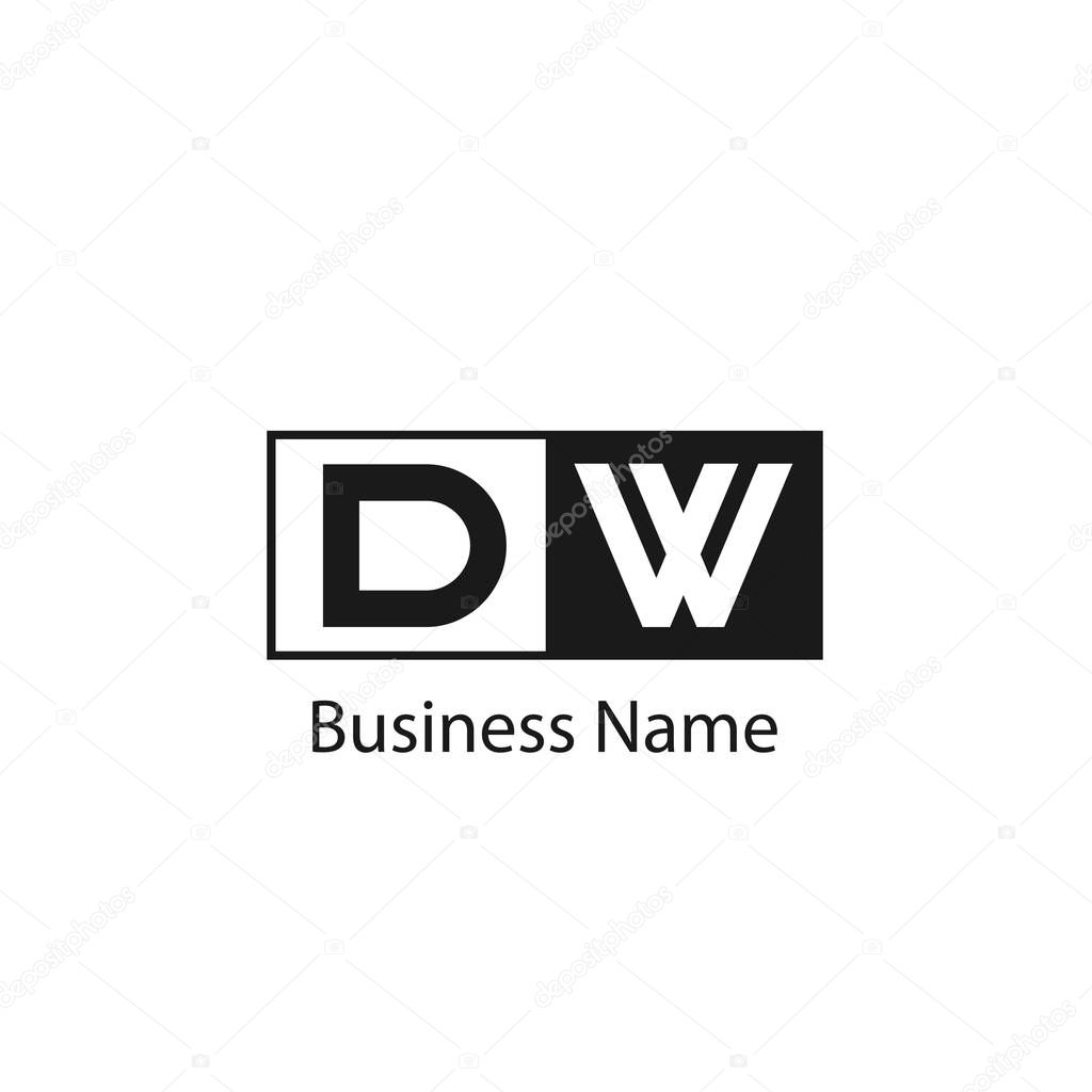 Initial Letter DW Logo Template Design