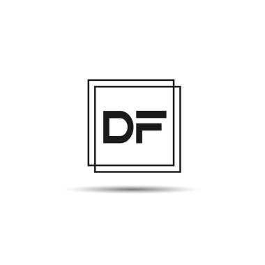 İlk Harf DF Logo Şablonu Tasarımı