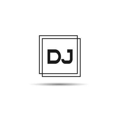 İlk harf Dj Logo tasarım şablonu