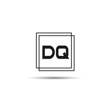 İlk harf Dq Logo tasarım şablonu
