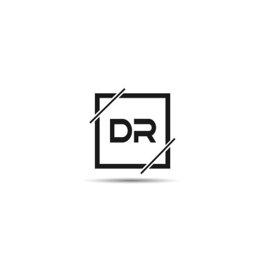 İlk mektup Dr Logo şablonu tasarım