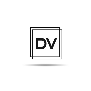 İlk harf Dv Logo tasarım şablonu