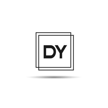 İlk harf Dy Logo tasarım şablonu