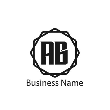 İlk Harf AB Logo Şablonu Tasarımı